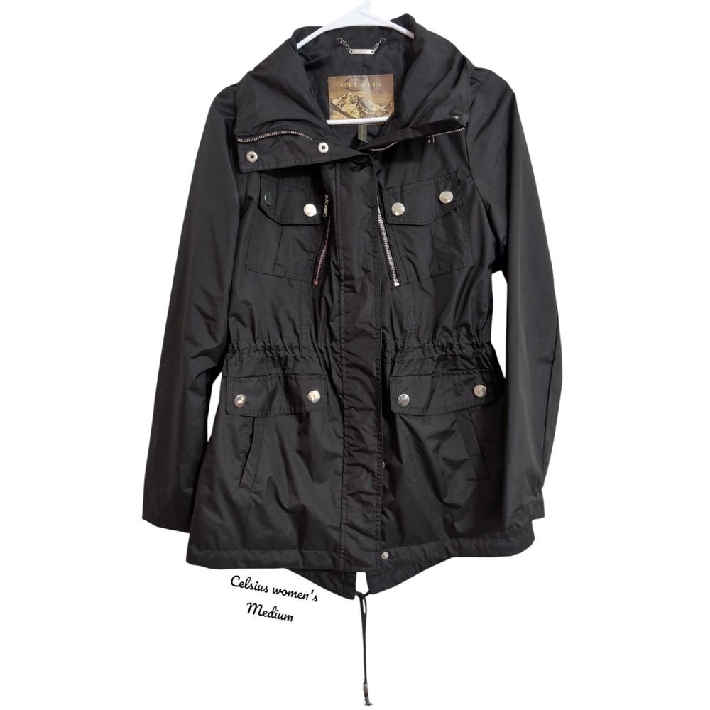 Celsius Women's Premium Black Jacket Medium Rain
